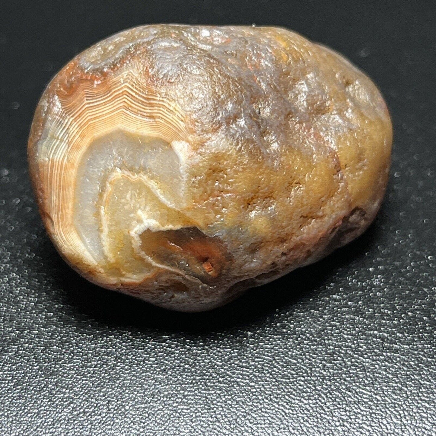 1.9oz Fortification Banded Float Like With Red Center Lake Superior Agate.