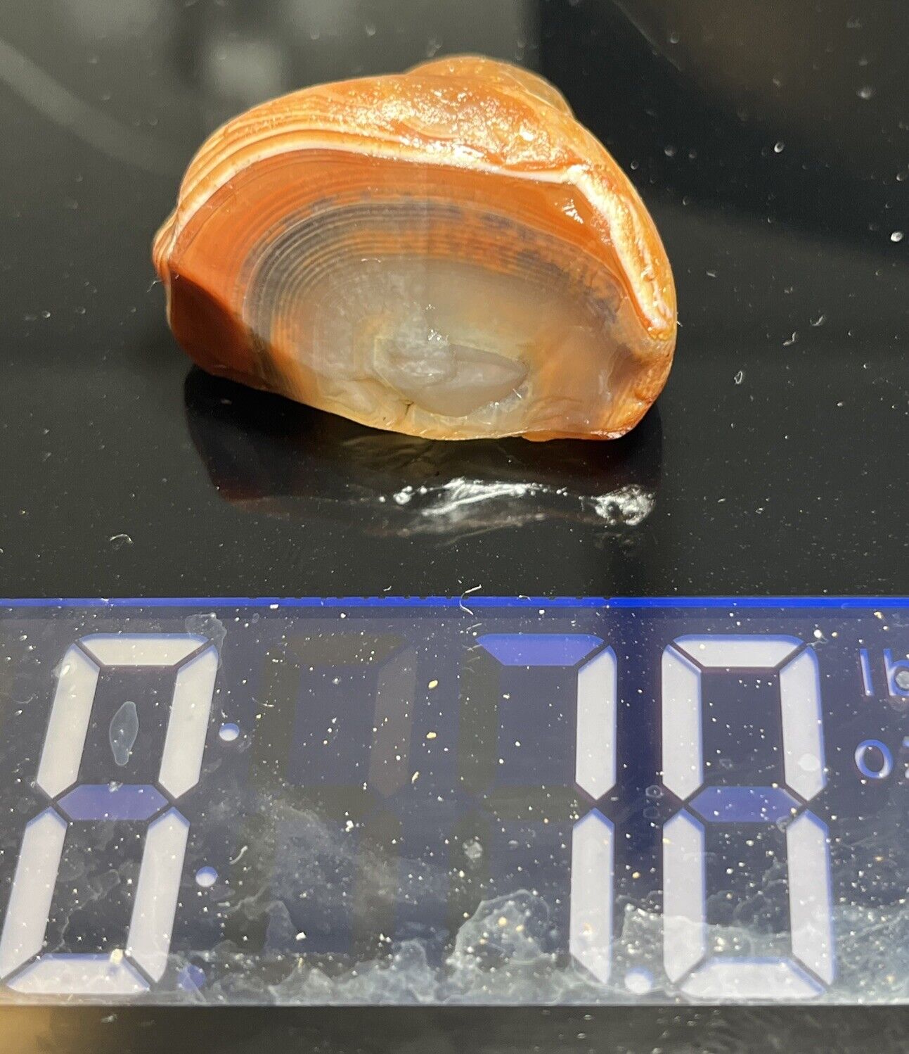 1 oz Colorful Waterlevel Fortification Jelly Banded Lake Superior Agate. Mn Gem