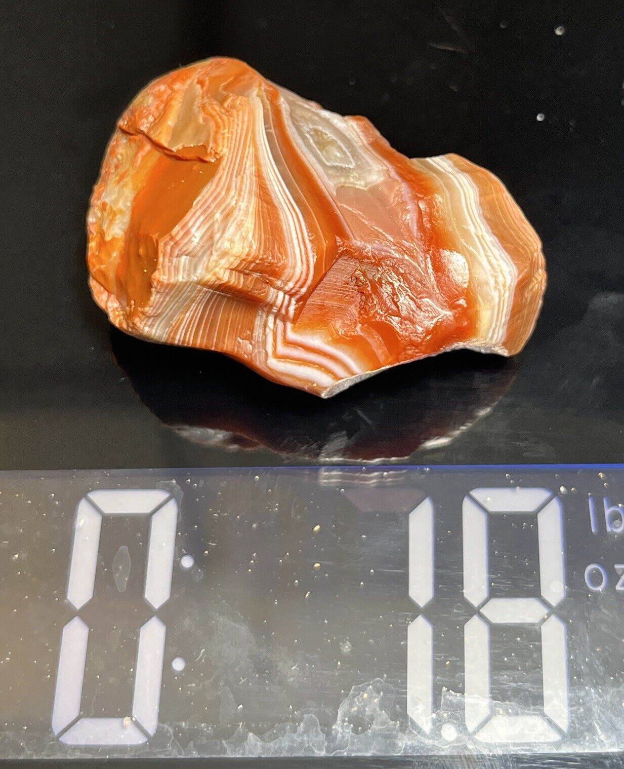 1.8 oz Stunning Edgy Candy Bander Lake Superior Agate. Mn State Gemstone.