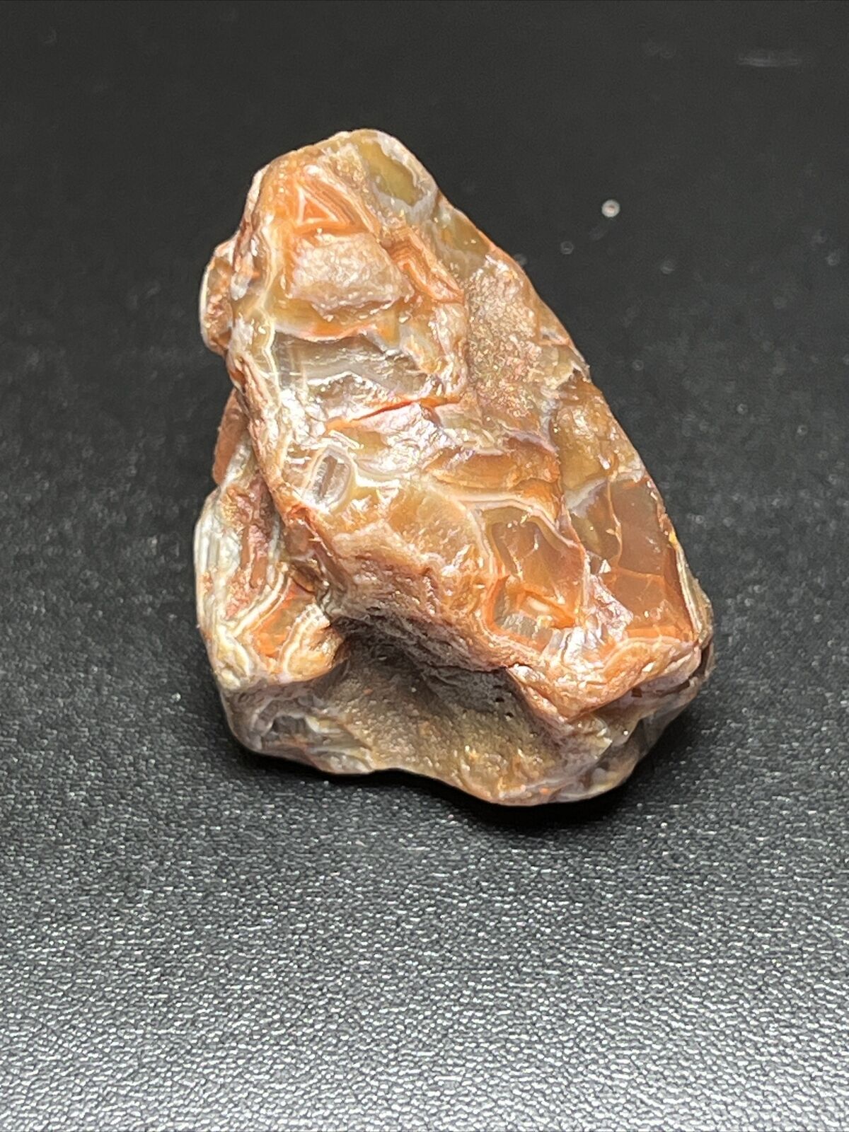 1.2 oz Classic Gemmy Fortification Lake Superior Agate. Mn State Gemstone.