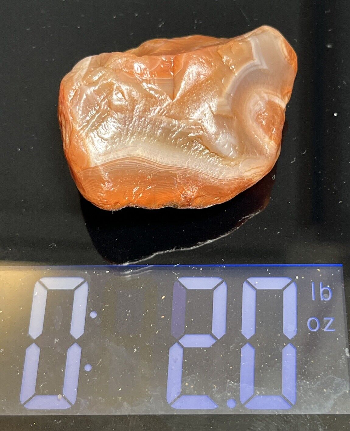 2 oz Jelly Pastel Banded Lake Superior Agate. Mn State Gemstone.