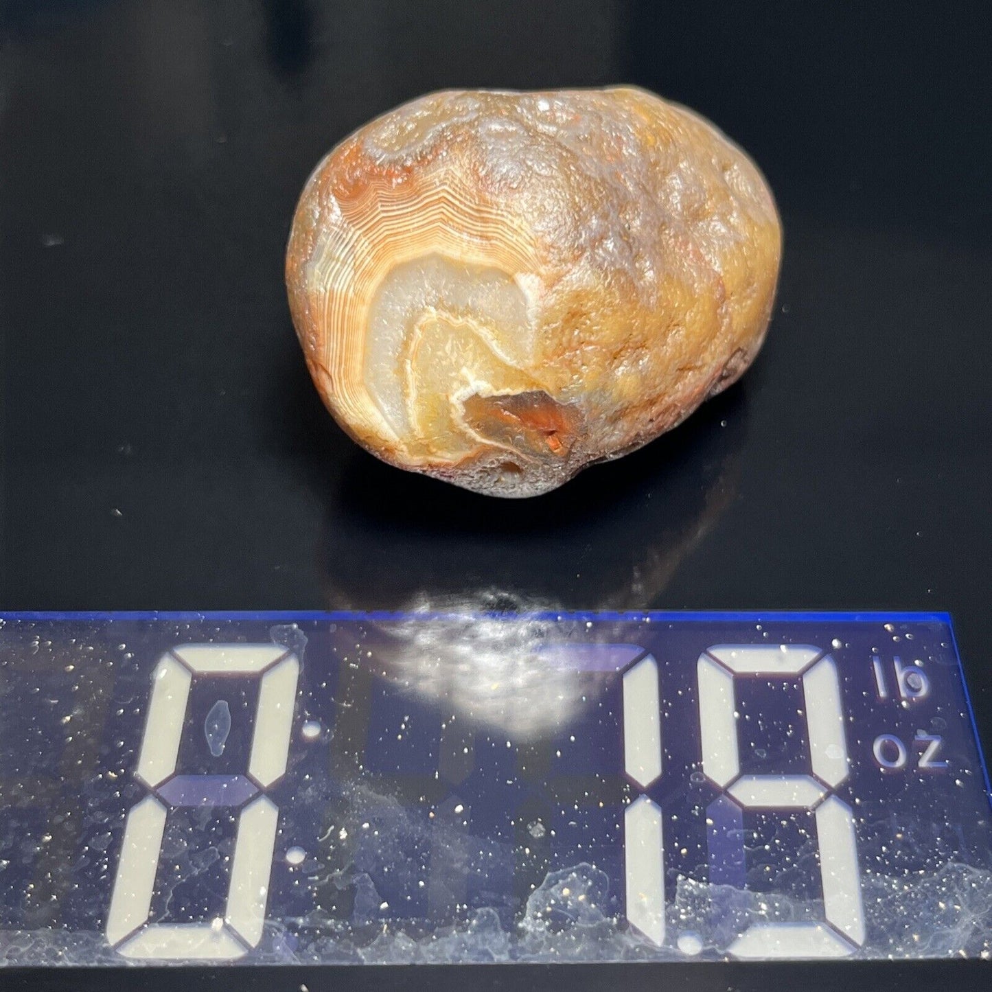 1.9oz Fortification Banded Float Like With Red Center Lake Superior Agate.