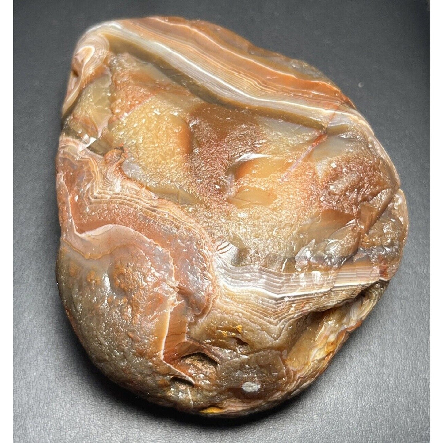 14.8 oz Gemmy Red & White Lake Superior Agate.