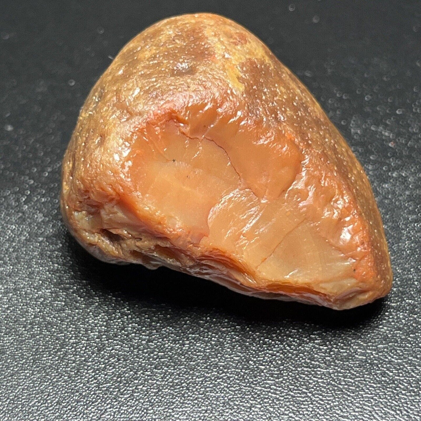 1.9 oz Jelly Banded Fortification With Geode Crystal Center Lake Superior Agate.
