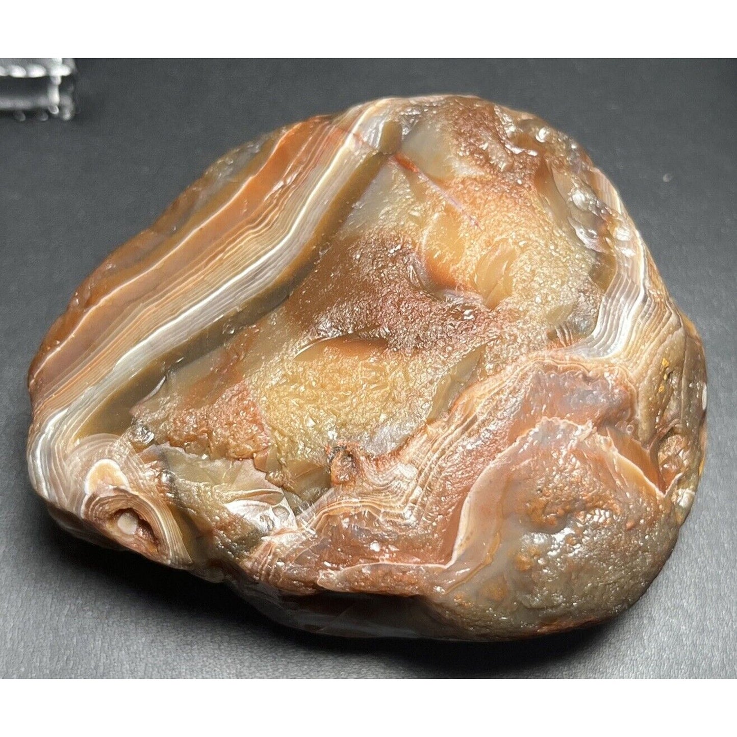 14.8 oz Gemmy Red & White Lake Superior Agate.