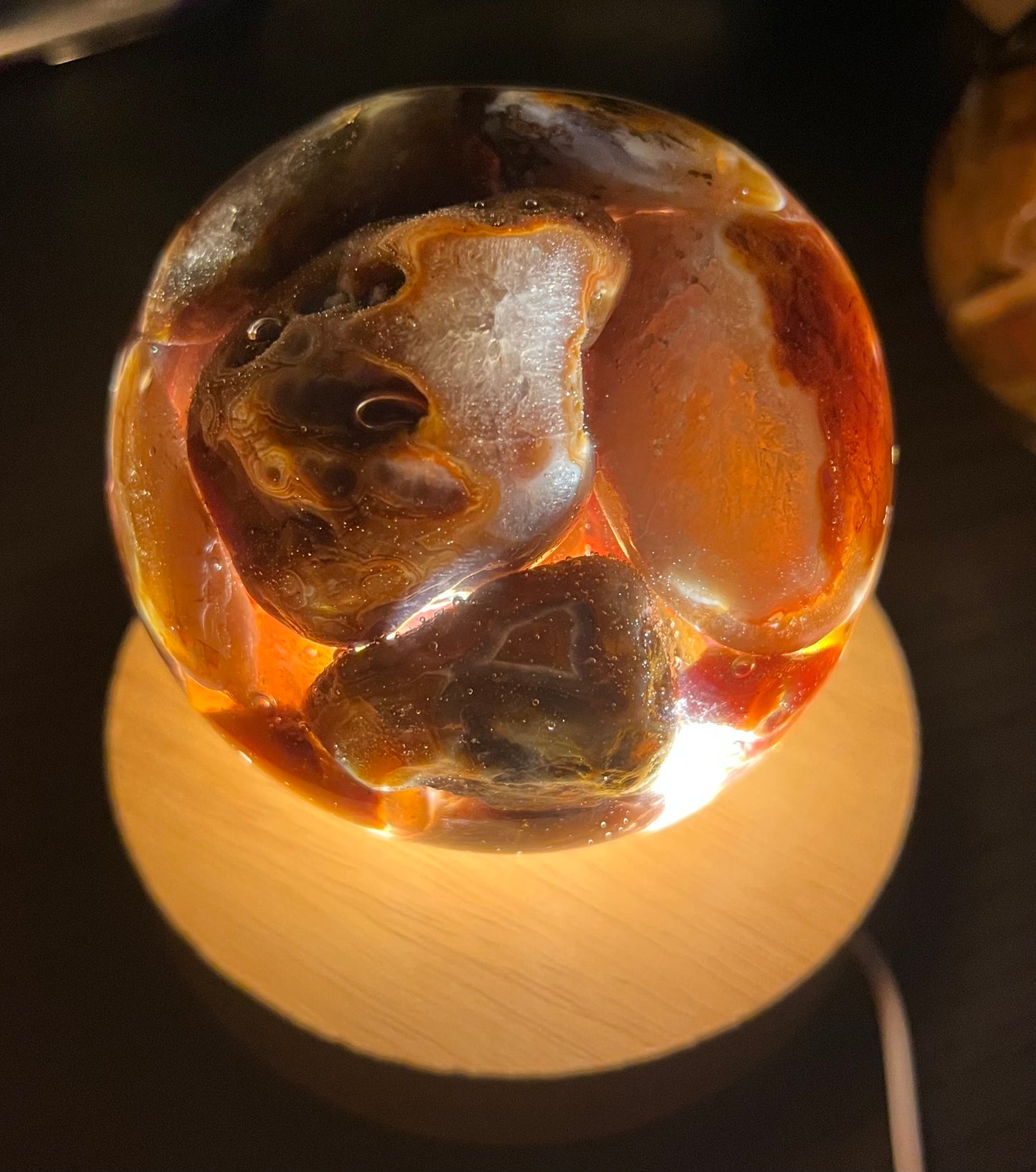 Large Lake Superior Agate Nightlight Orb
