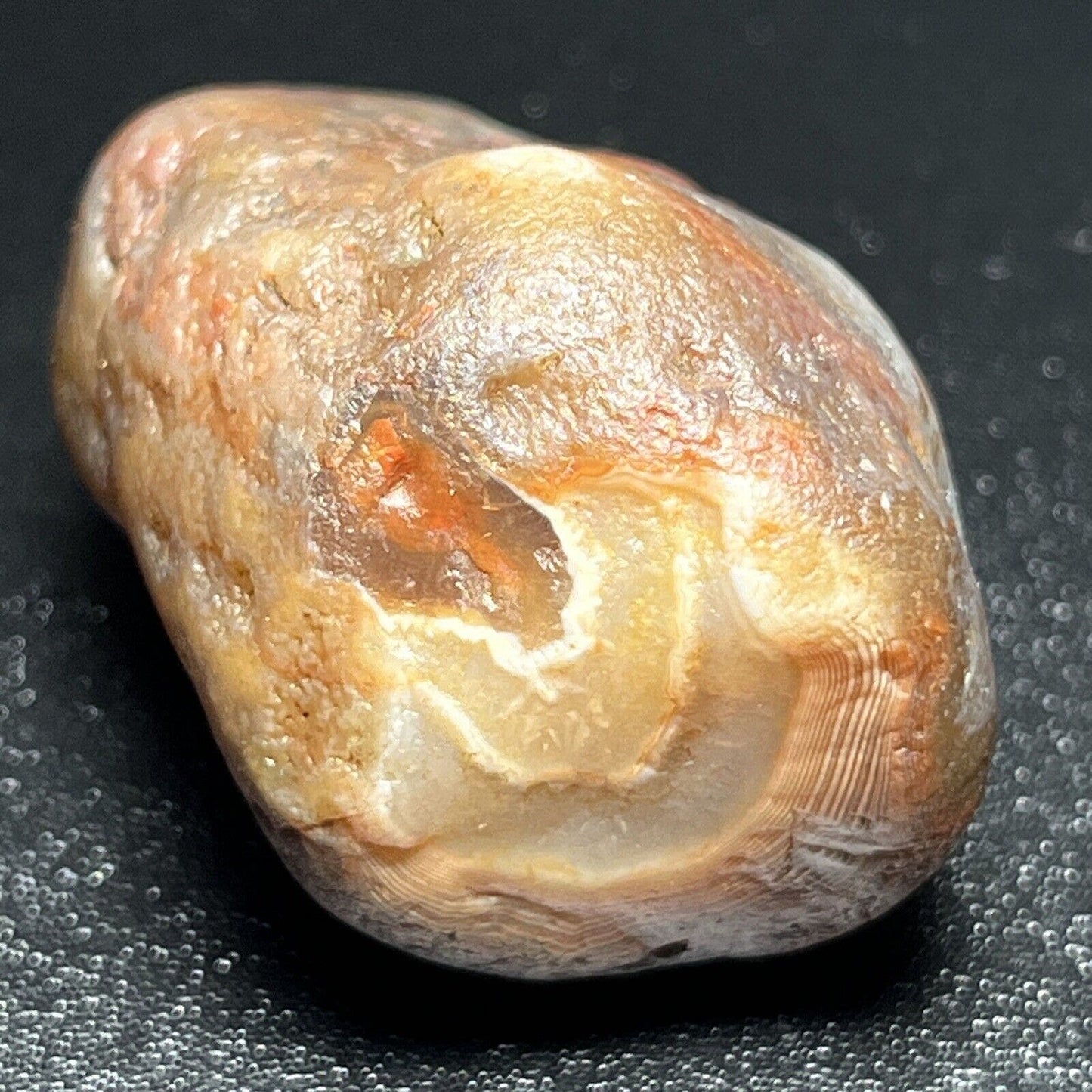 1.9oz Fortification Banded Float Like With Red Center Lake Superior Agate.