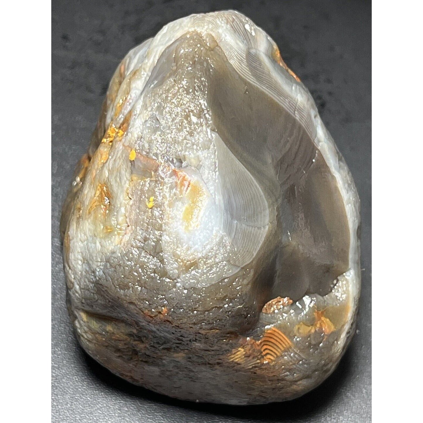 13 oz Majestic Banded Lake Superior Agate. Mn State Gemstone.