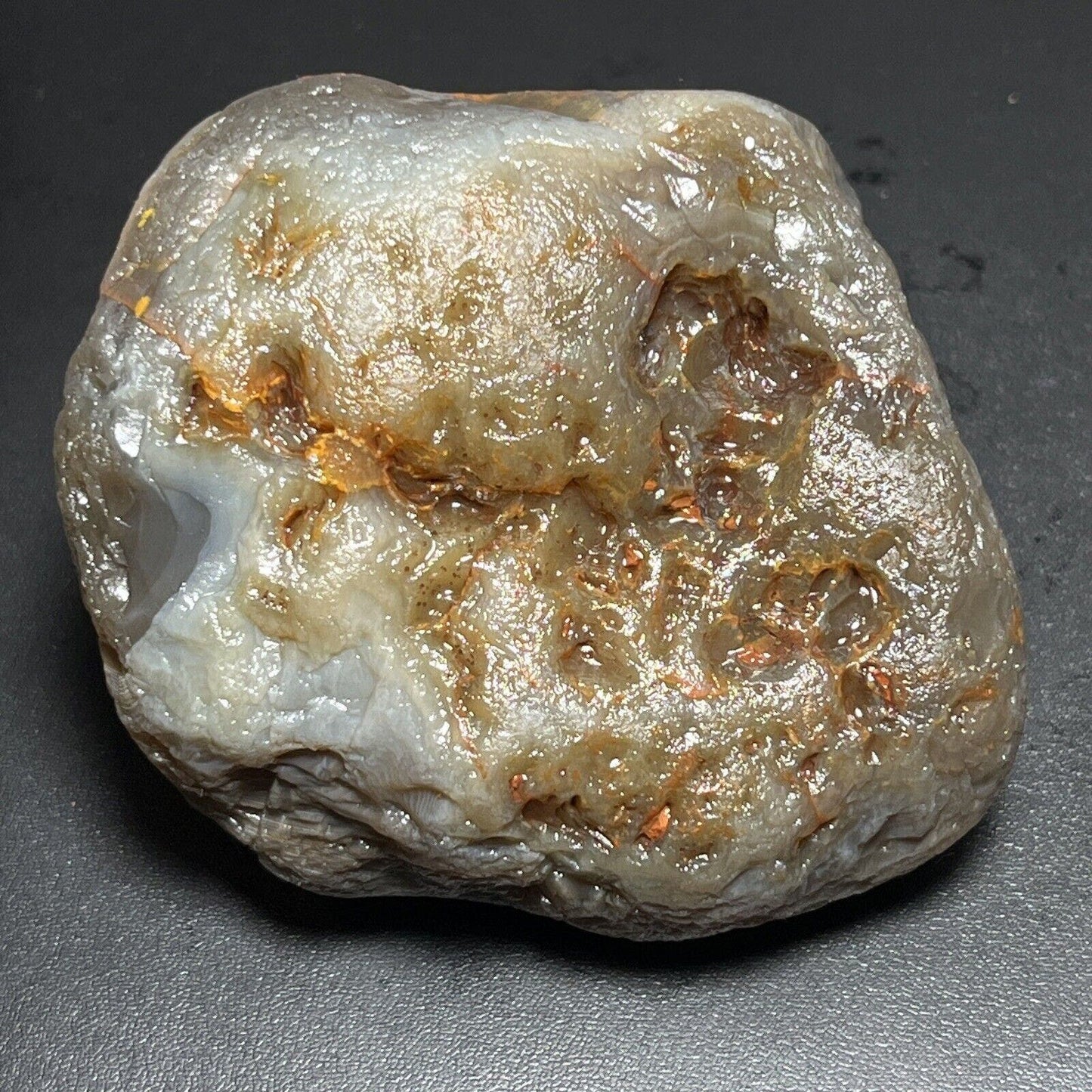 13 oz Majestic Banded Lake Superior Agate. Mn State Gemstone.