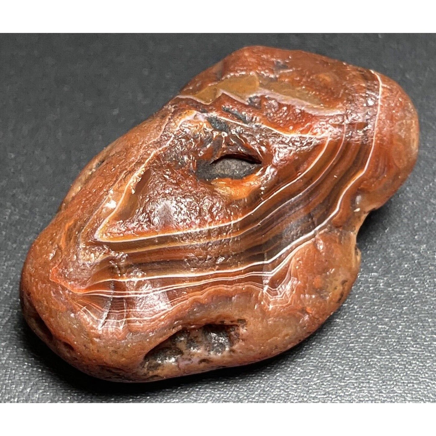 1.6 oz Fortification Banded Lake Superior Agate. Top Shelf. Mn State Gemstone.
