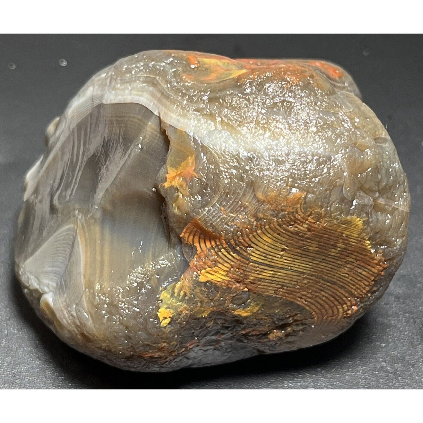 13 oz Majestic Banded Lake Superior Agate. Mn State Gemstone.