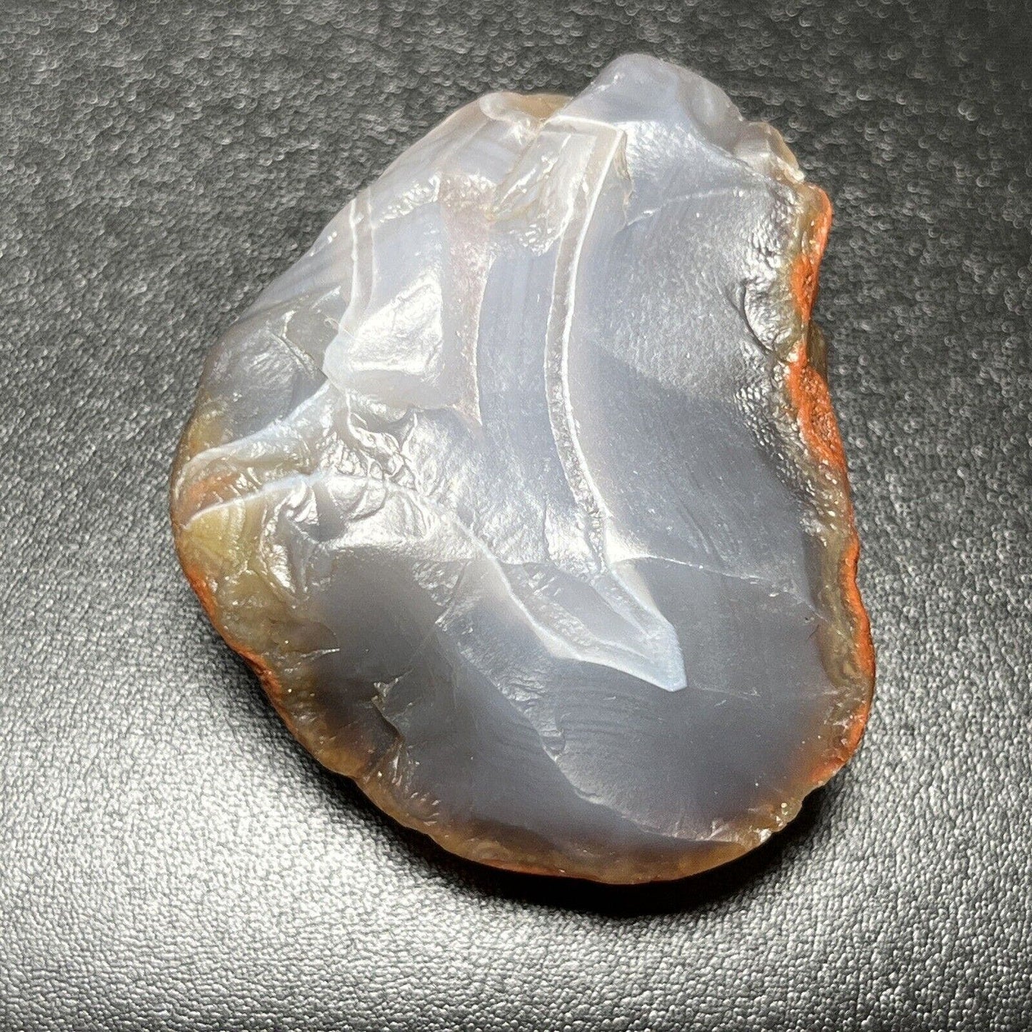 2.1 oz Ghostly Jelly With Shape Of USA Continent In Center Lake Superior Agate.