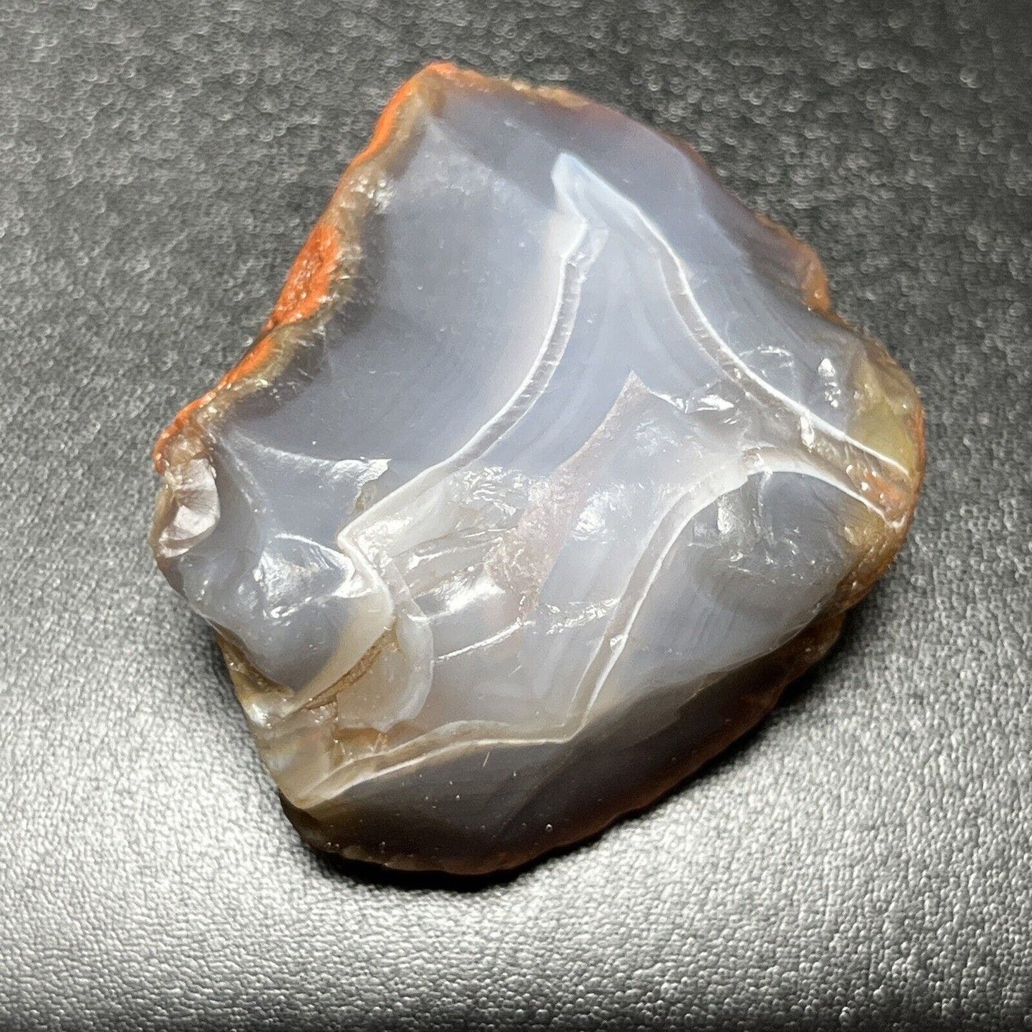 2.1 oz Ghostly Jelly With Shape Of USA Continent In Center Lake Superior Agate.