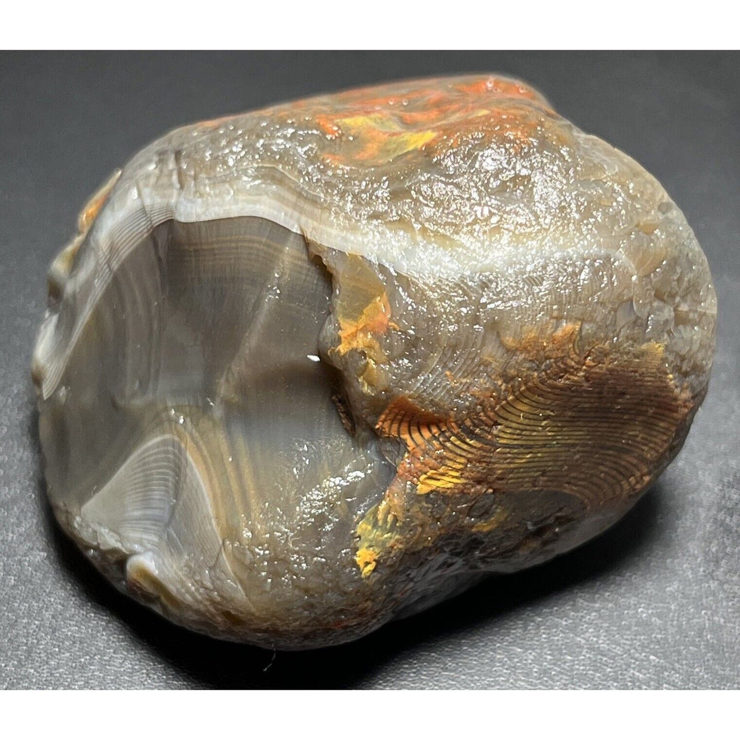 13 oz Majestic Banded Lake Superior Agate. Mn State Gemstone.