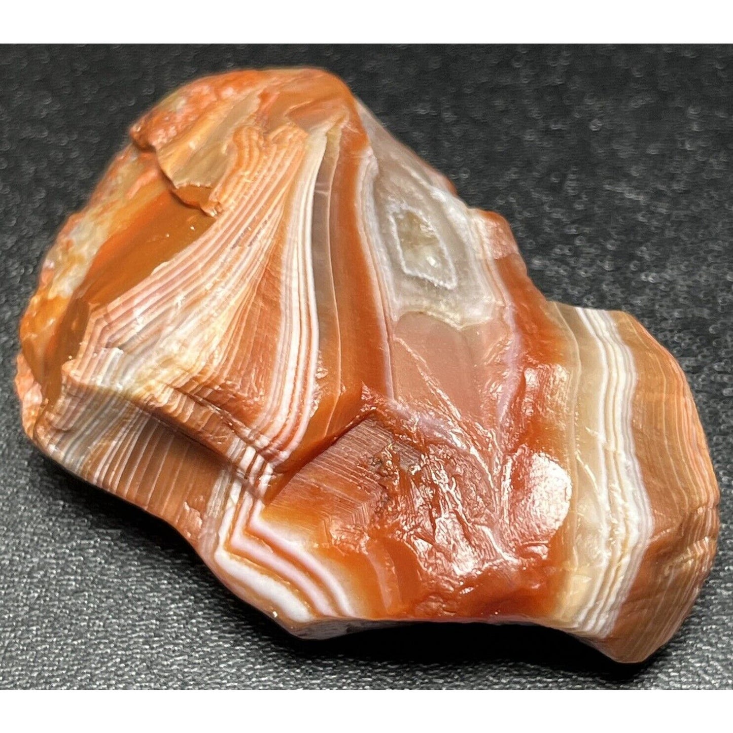 1.8 oz Stunning Edgy Candy Bander Lake Superior Agate. Mn State Gemstone.