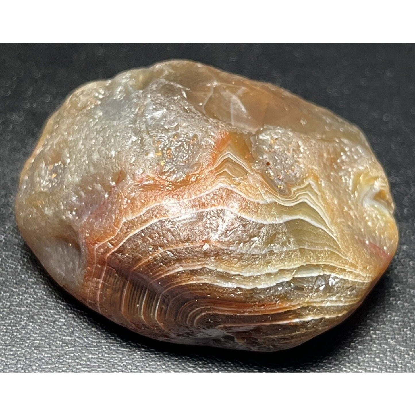 1.8 oz Water washed Bullseye Banded Lake Superior Agate. Homerun.