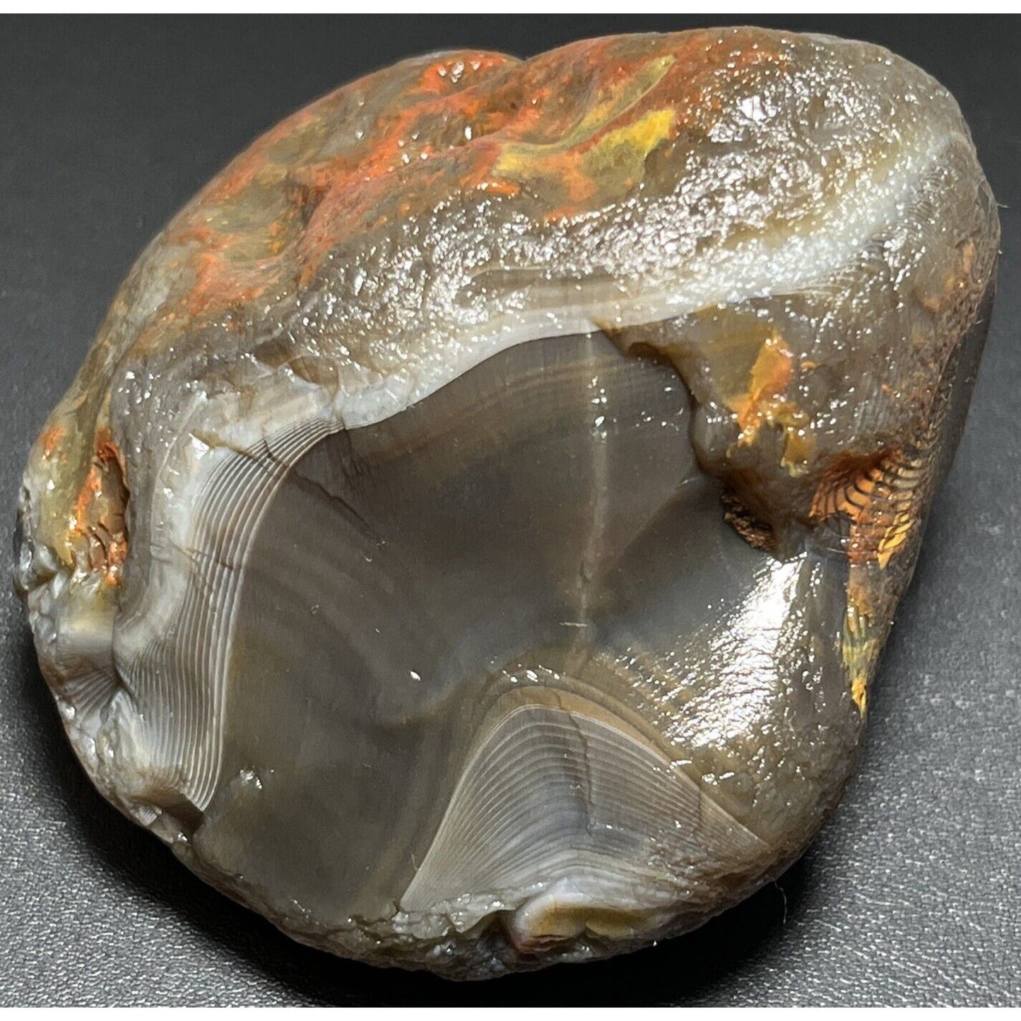 13 oz Majestic Banded Lake Superior Agate. Mn State Gemstone.