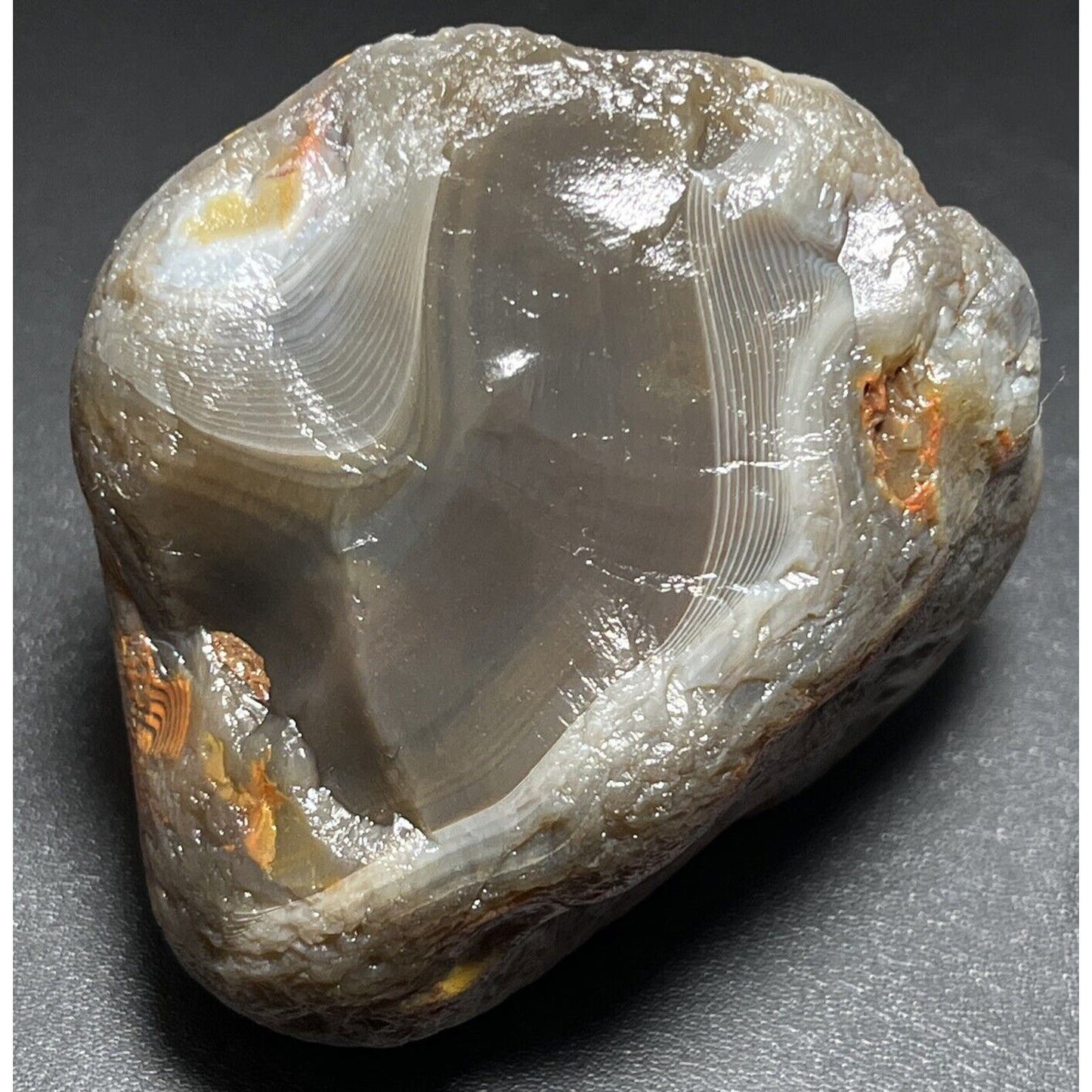 13 oz Majestic Banded Lake Superior Agate. Mn State Gemstone.