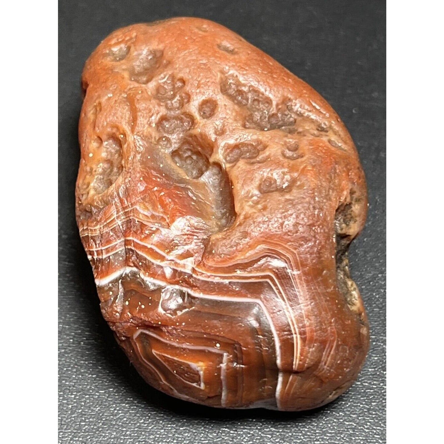 1.6 oz Fortification Banded Lake Superior Agate. Top Shelf. Mn State Gemstone.