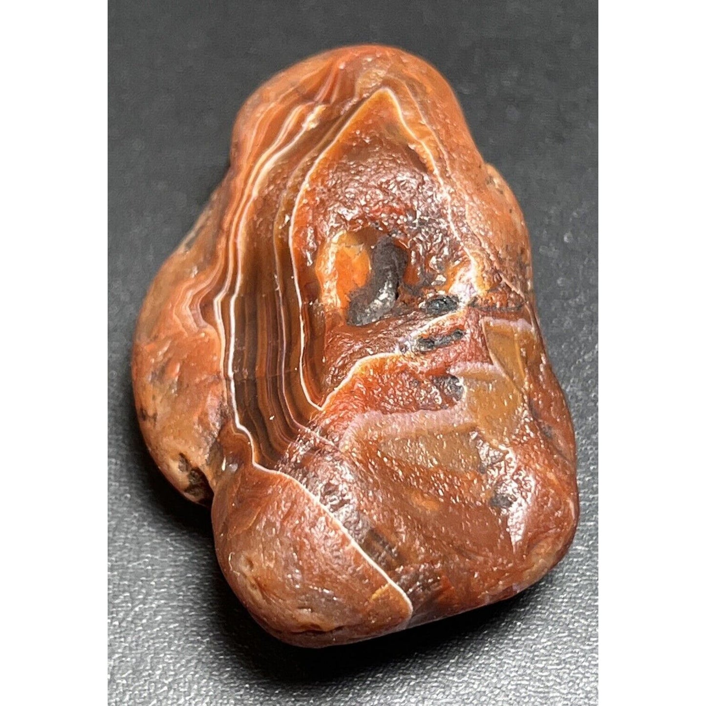 1.6 oz Fortification Banded Lake Superior Agate. Top Shelf. Mn State Gemstone.