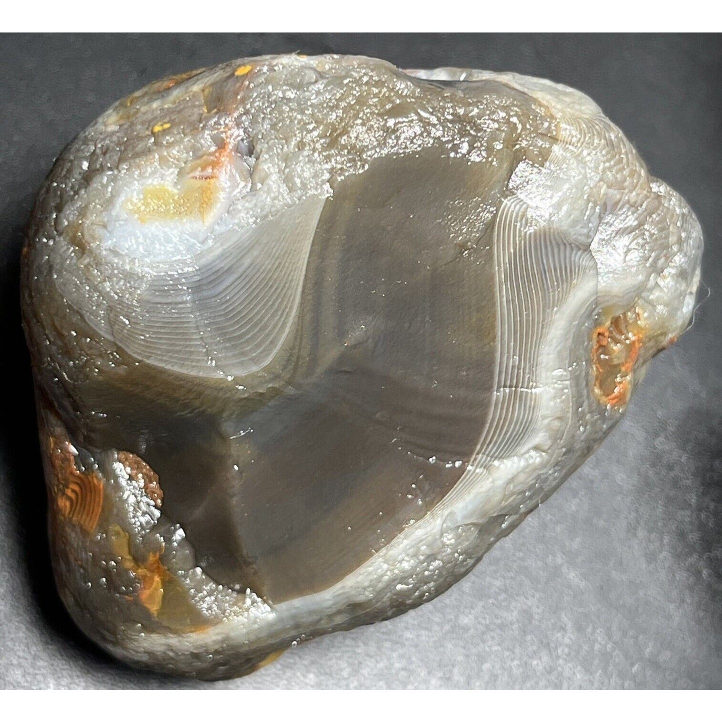 13 oz Majestic Banded Lake Superior Agate. Mn State Gemstone.