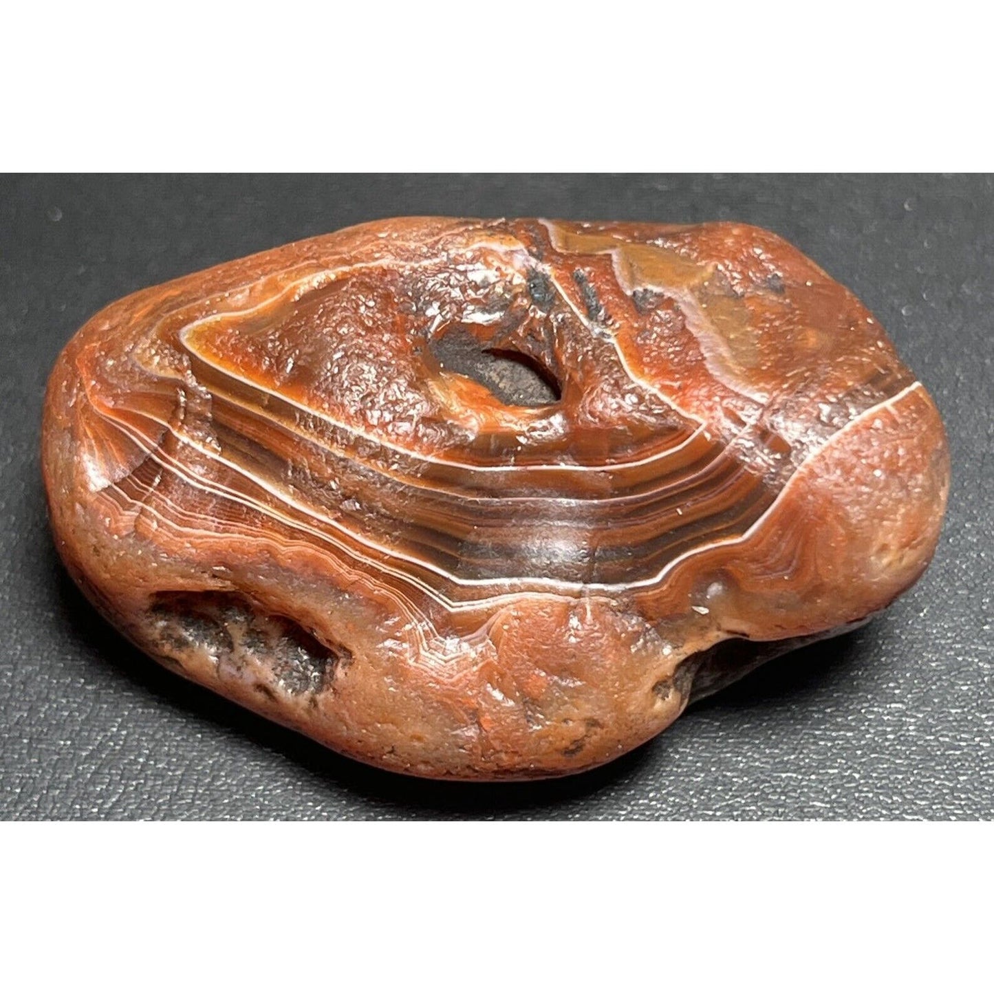 1.6 oz Fortification Banded Lake Superior Agate. Top Shelf. Mn State Gemstone.