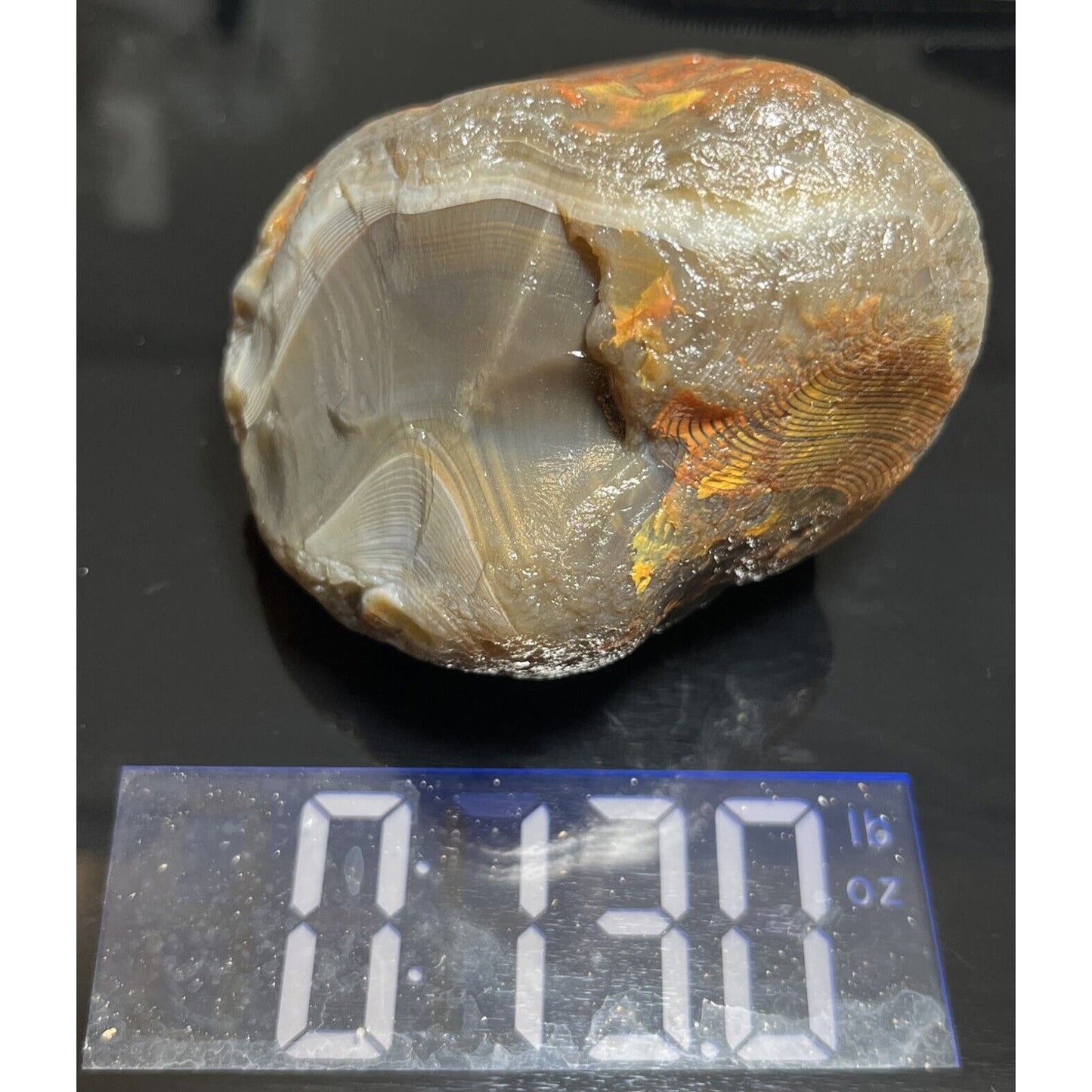 13 oz Majestic Banded Lake Superior Agate. Mn State Gemstone.