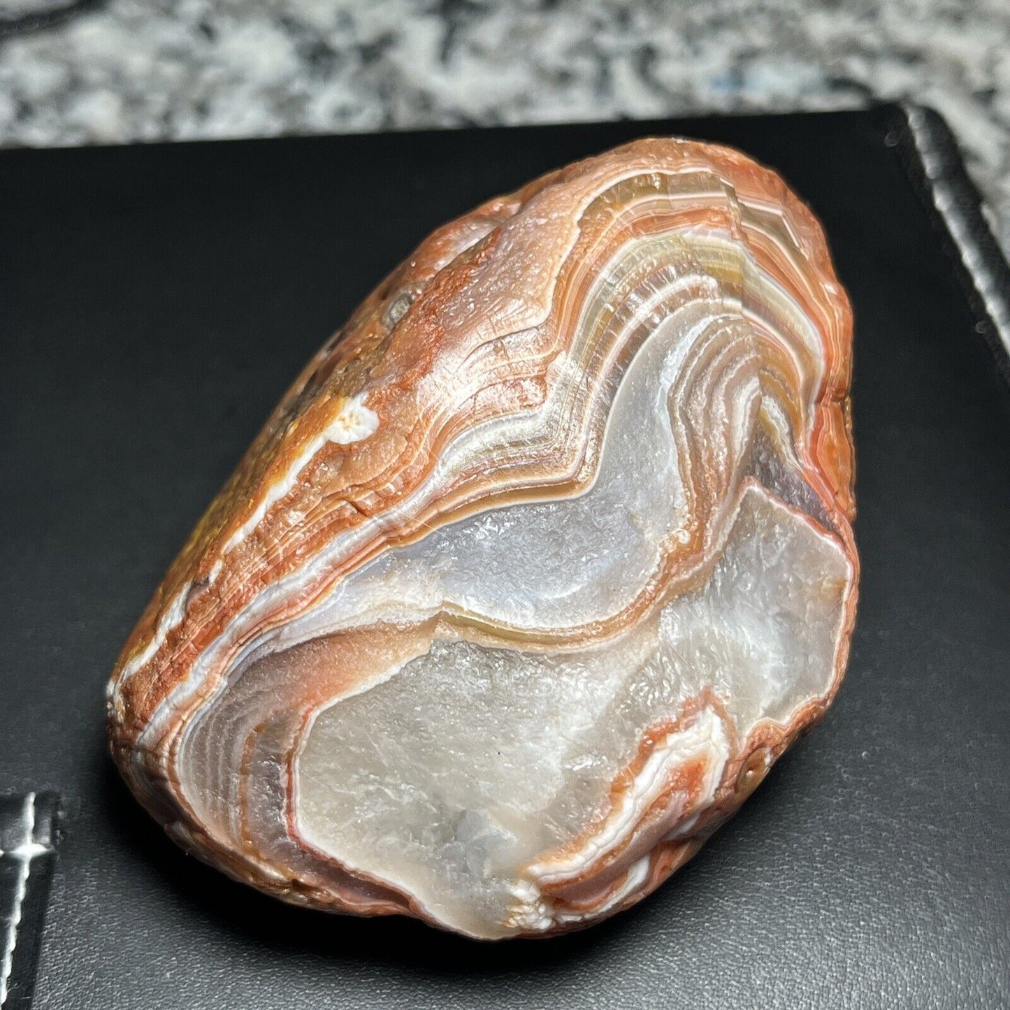 15.6 oz Gorgeous Red & White Floater Lake Superior Agate.