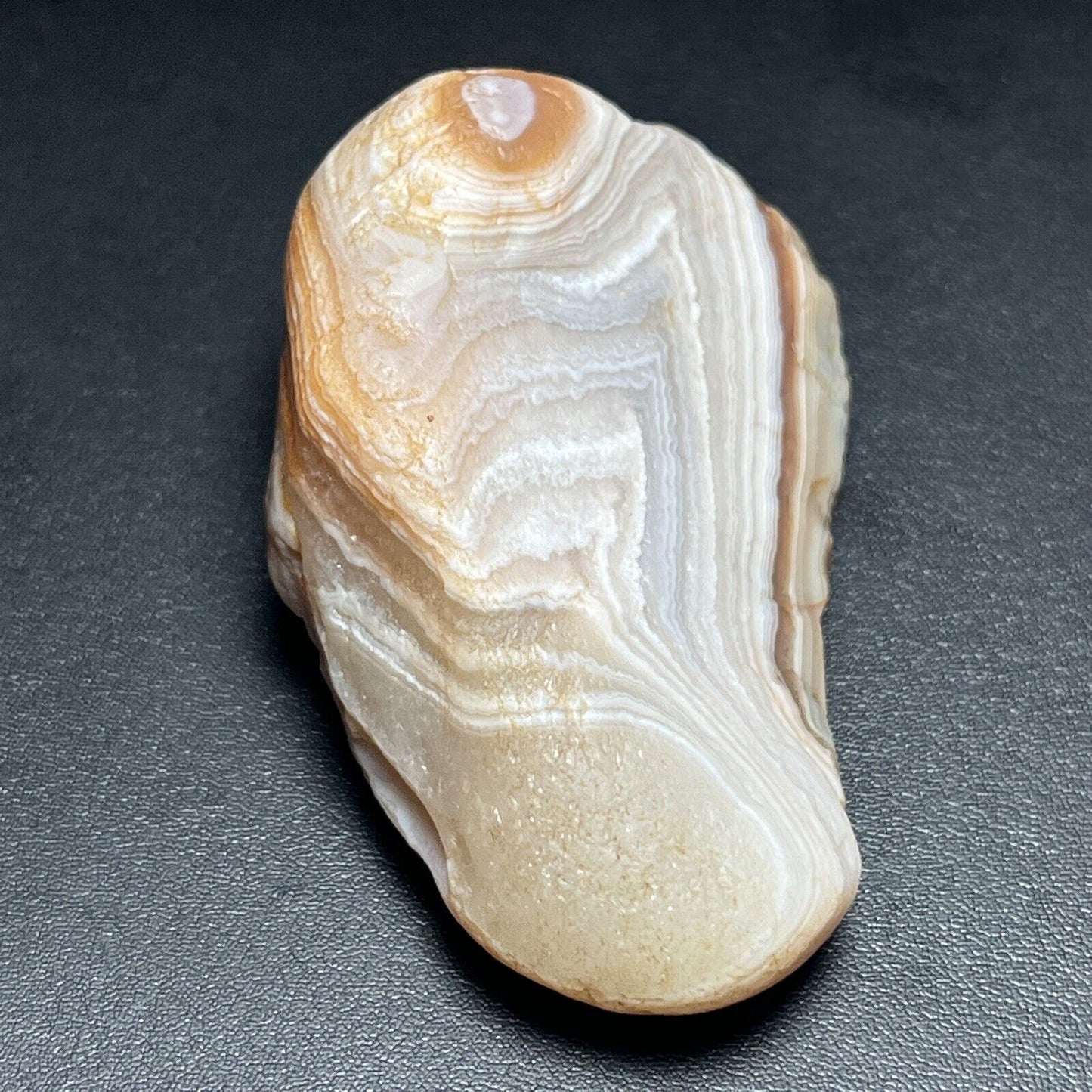 3.6 oz Smooth Well Banded Ghostly Lake Superior Agate.