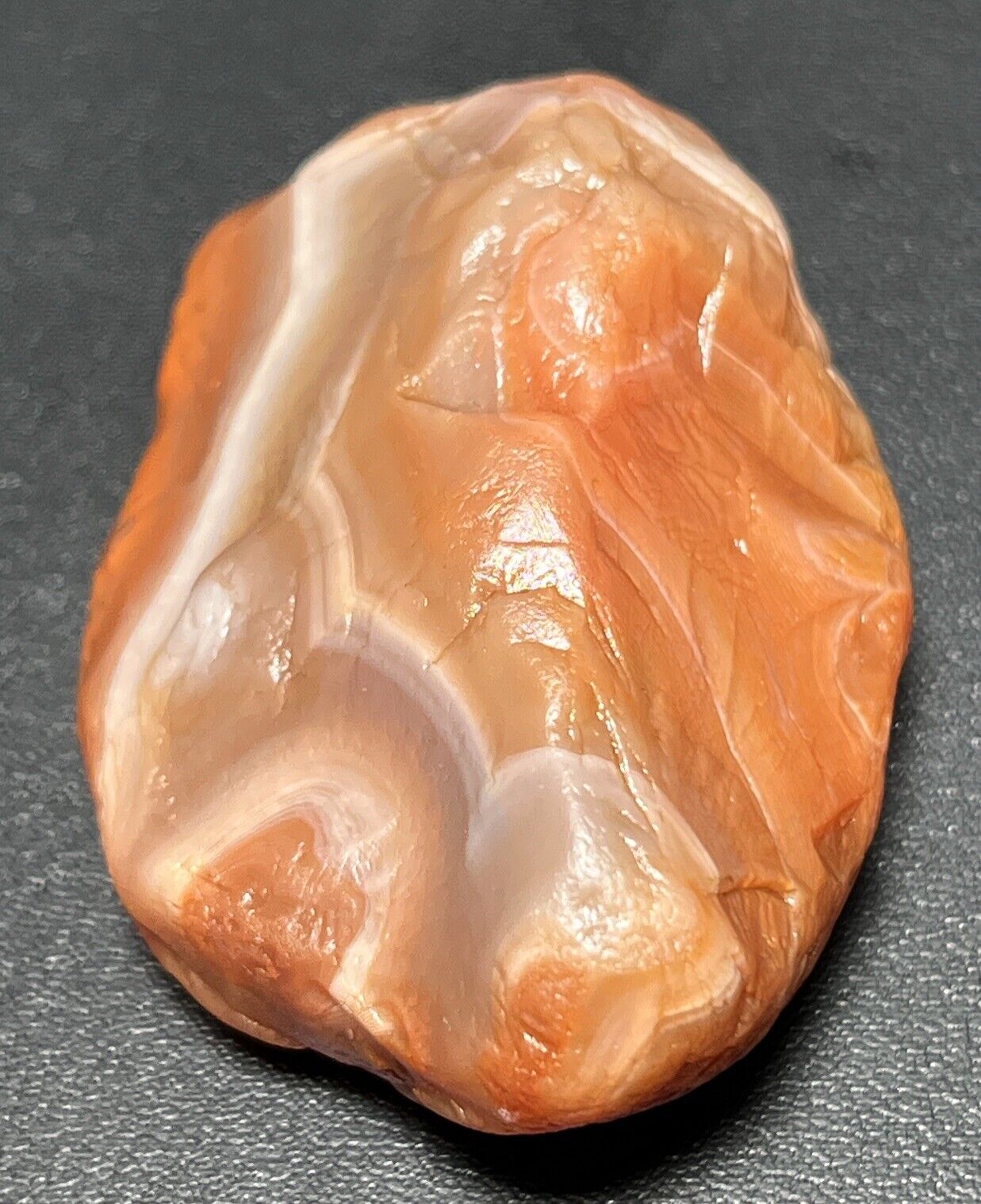 2 oz  Jelly Pastel  Banded Lake Superior Agate. Mn State Gemstone.