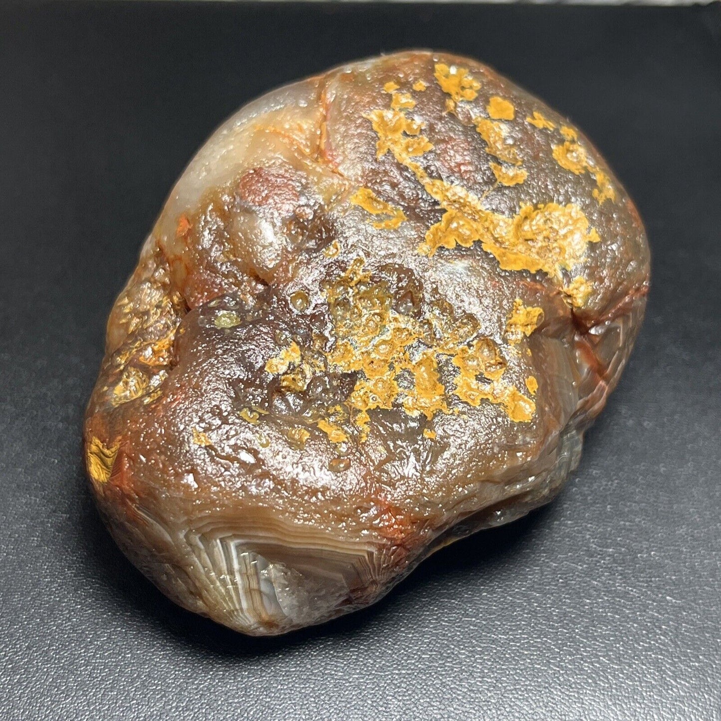 7.5 oz Fortification Banding With Shadow Lake Superior Agate