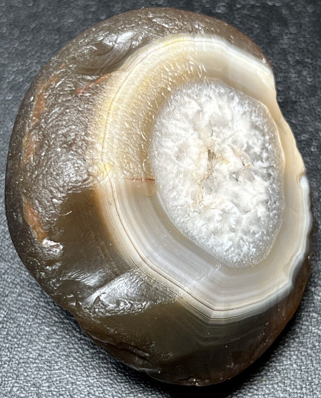 1.9 oz Fortification With Frosty Plug Lake Superior Agate. Mn State Gemstone.