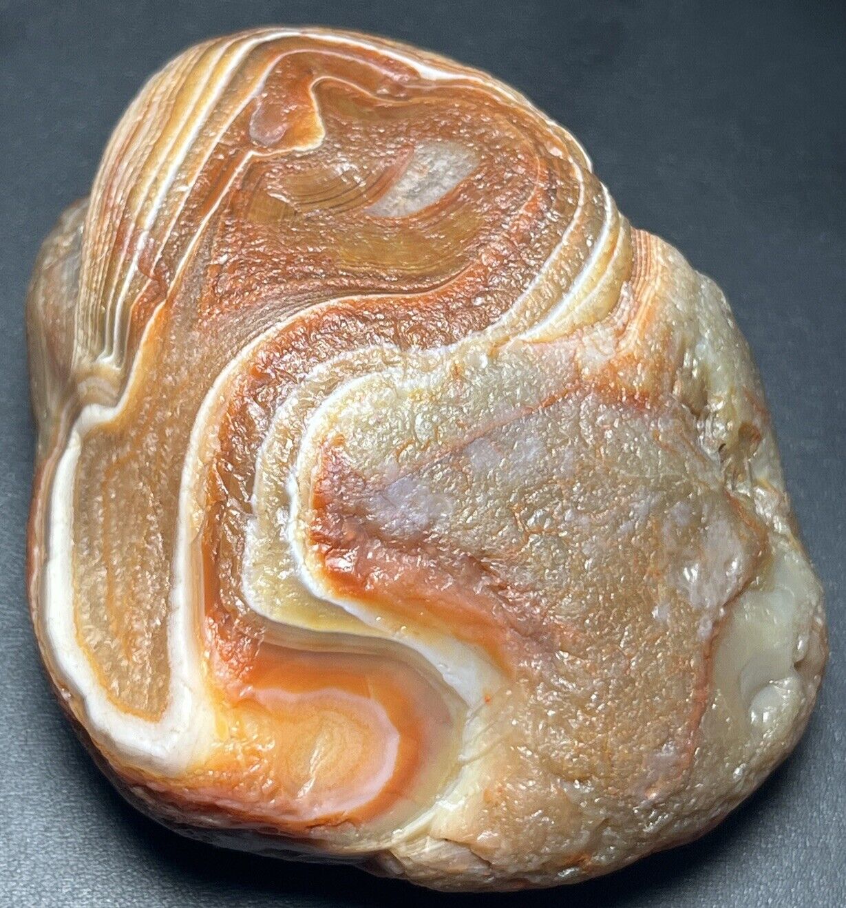 11.3 oz Top Shelf Red & White Waterwashed  Lake Superior Agate.