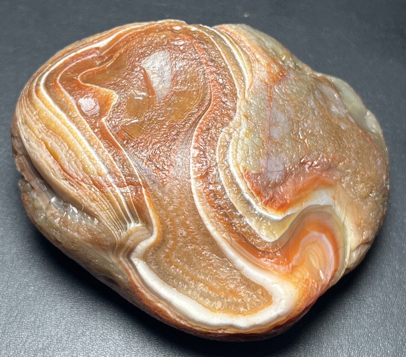 11.3 oz Top Shelf Red & White Waterwashed  Lake Superior Agate.