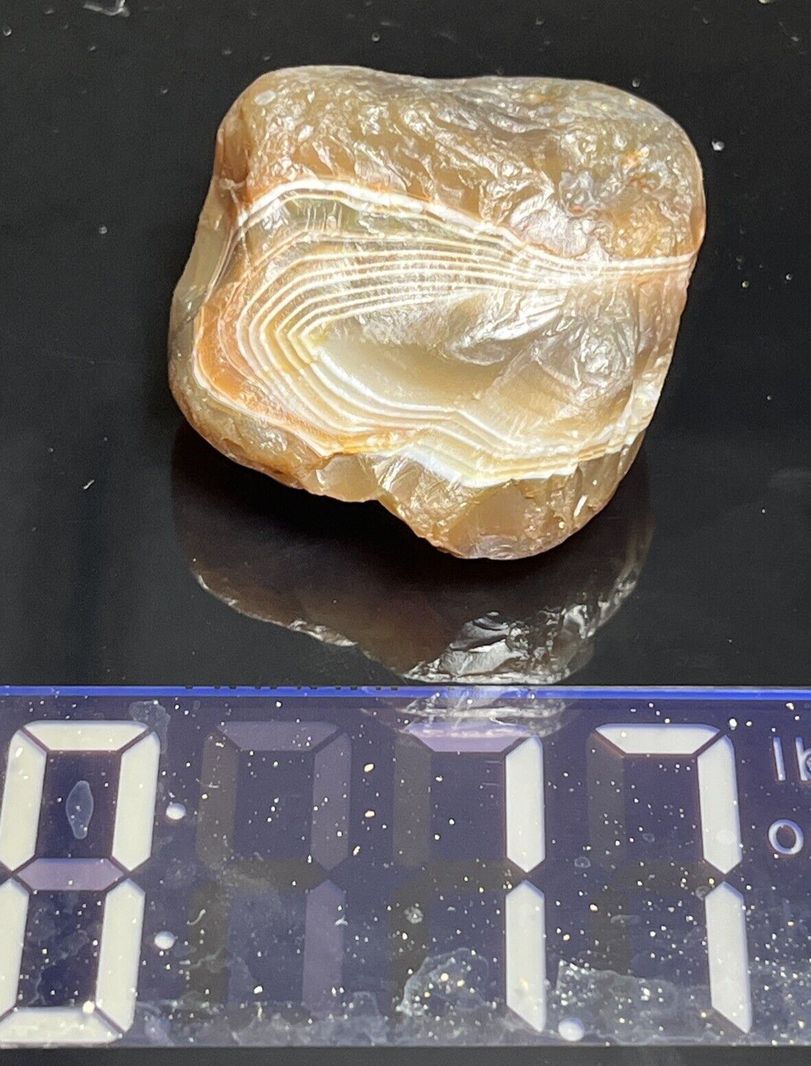 1.7 oz High Contrast Wrap Around Banded Lake Superior Agate. Mn State Gemstone.