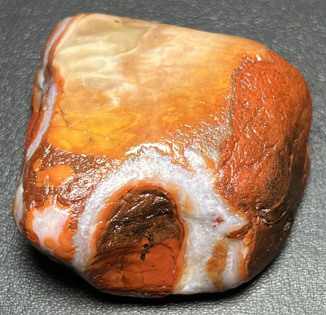 2 oz Bright Oddball Lake Superior Agate. Mn State Gemstone.