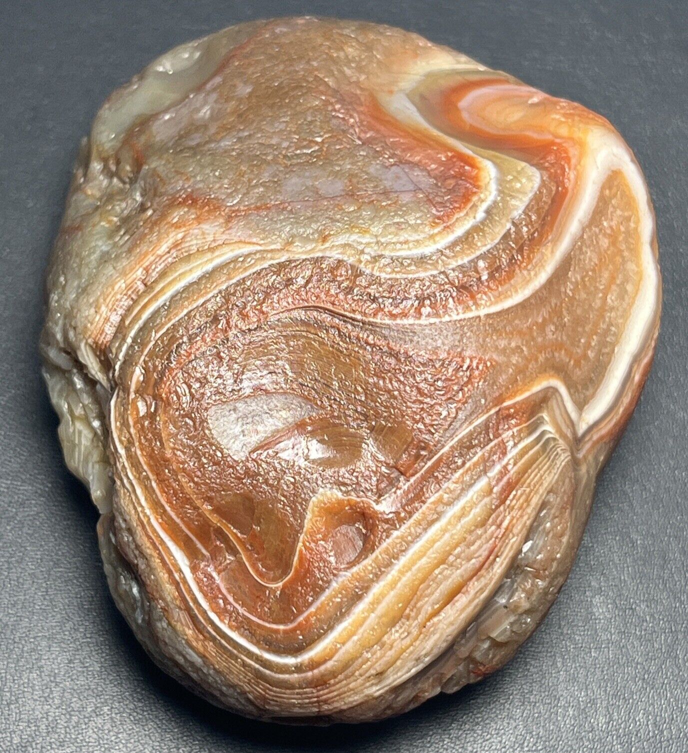 11.3 oz Top Shelf Red & White Waterwashed  Lake Superior Agate.