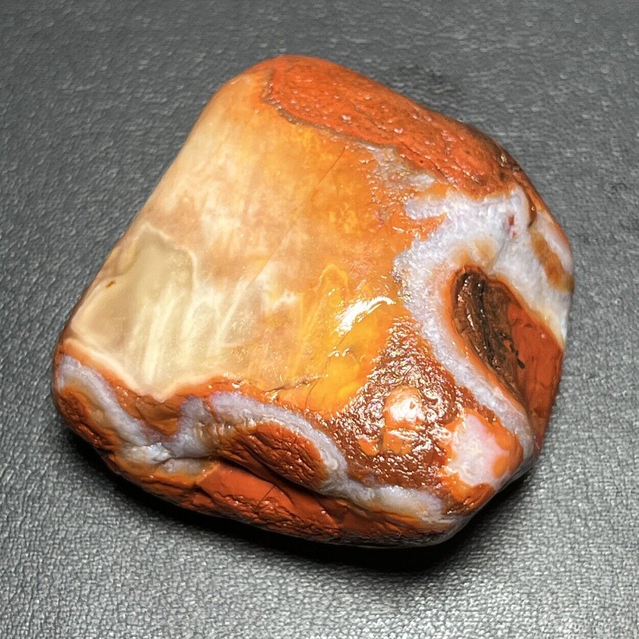 2 oz Bright Oddball Lake Superior Agate. Mn State Gemstone.