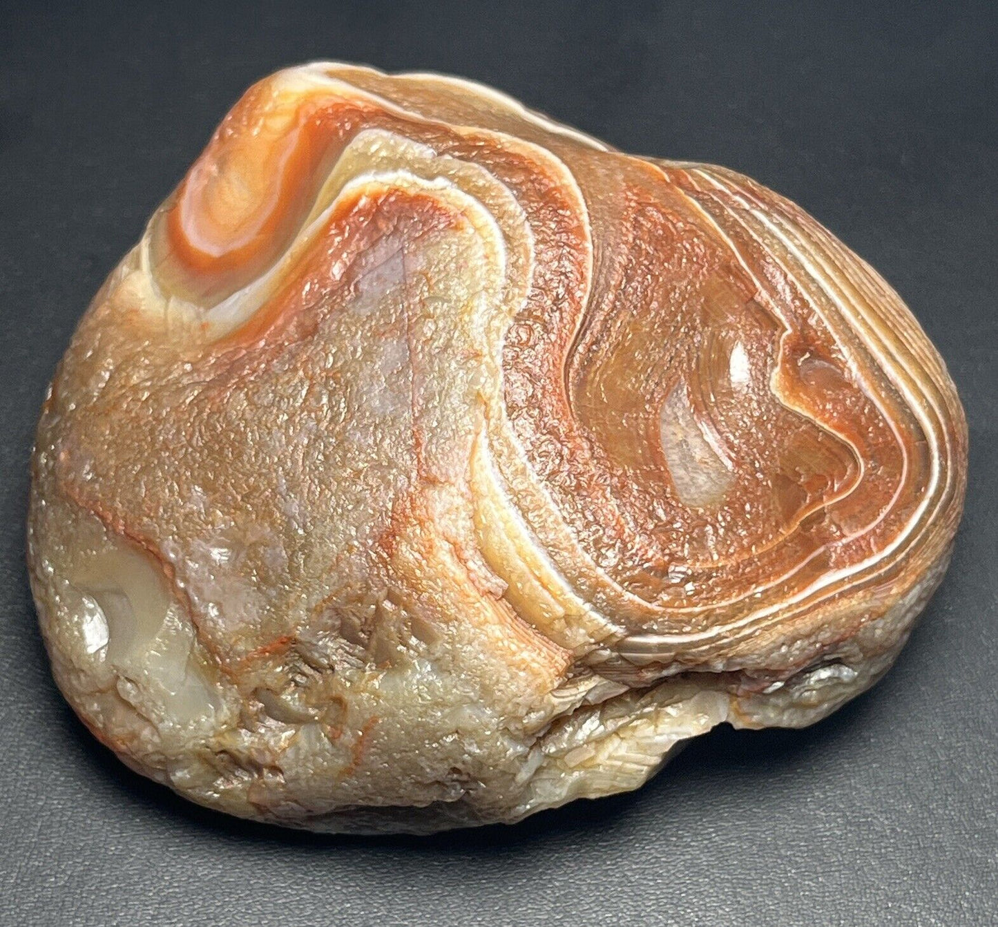 11.3 oz Top Shelf Red & White Waterwashed  Lake Superior Agate.