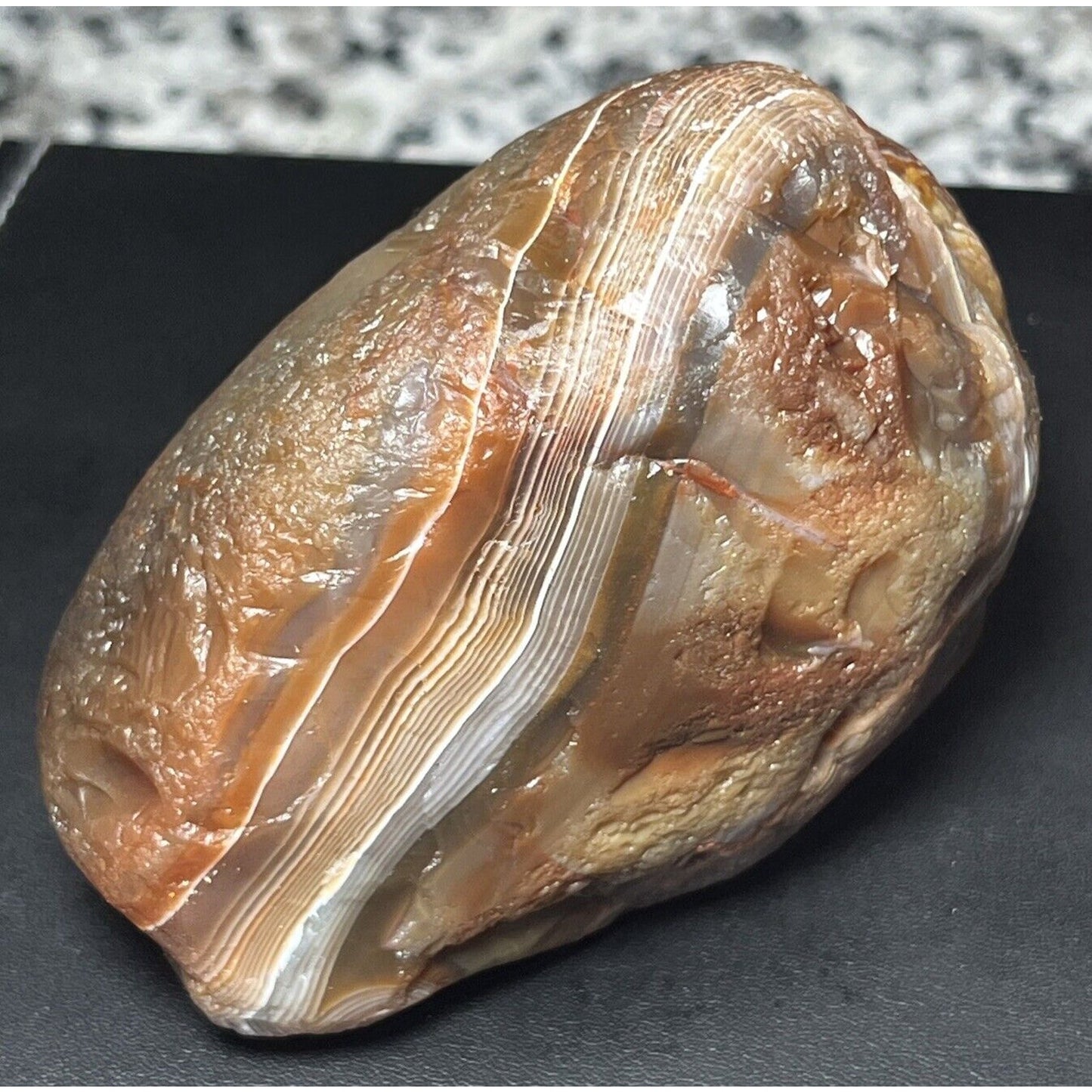 14.8 oz Gemmy Red & White Lake Superior Agate.