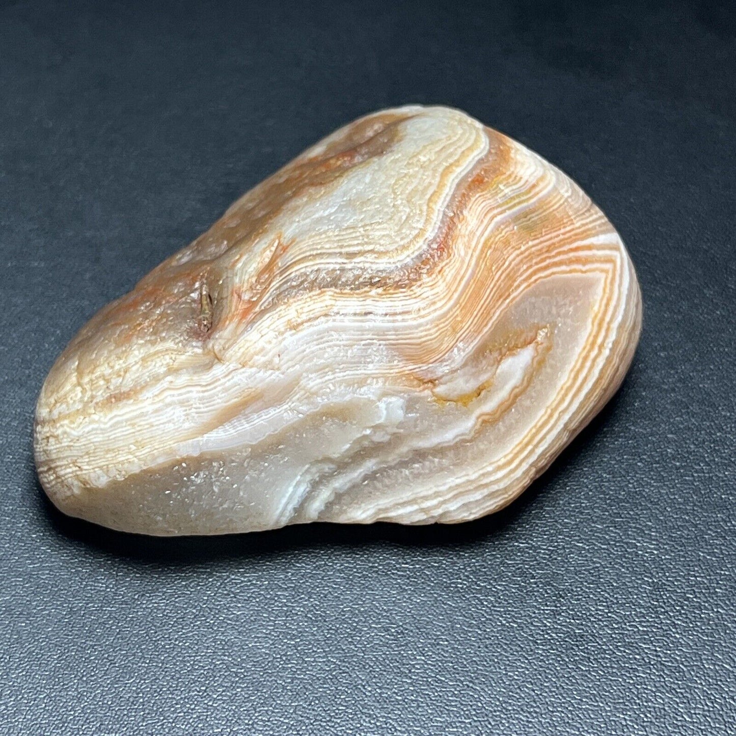 3.6 oz Smooth Well Banded Ghostly Lake Superior Agate.