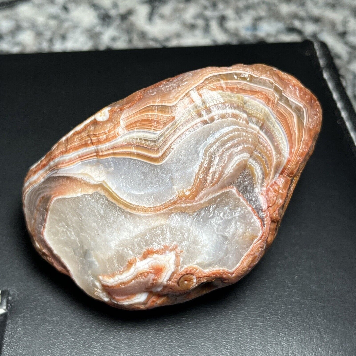 15.6 oz Gorgeous Red & White Floater Lake Superior Agate.