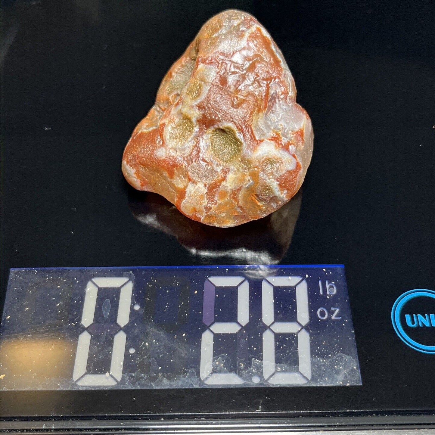 2.8 oz Deep Red Lake Superior Agate With Interesting Quartz.