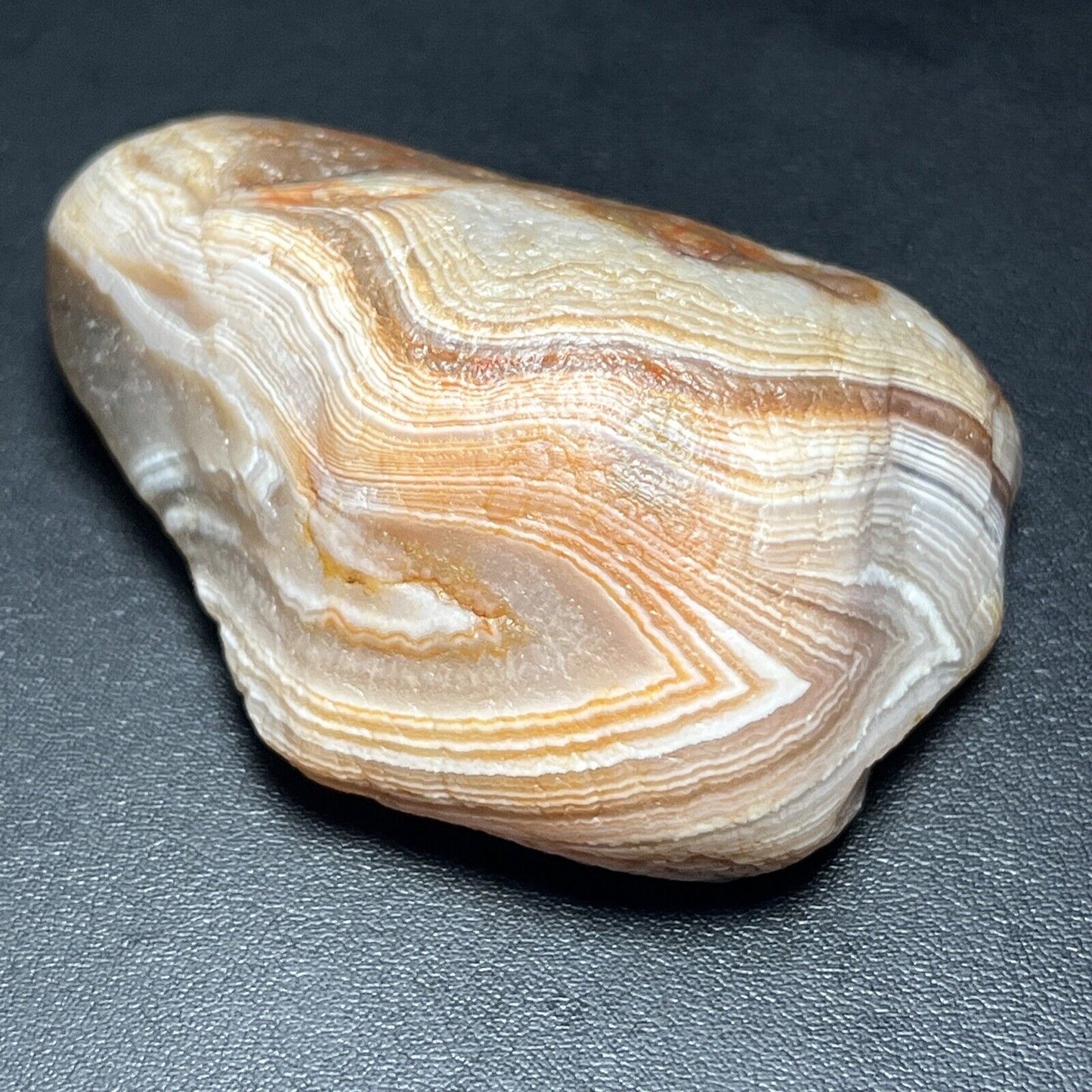 3.6 oz Smooth Well Banded Ghostly Lake Superior Agate.