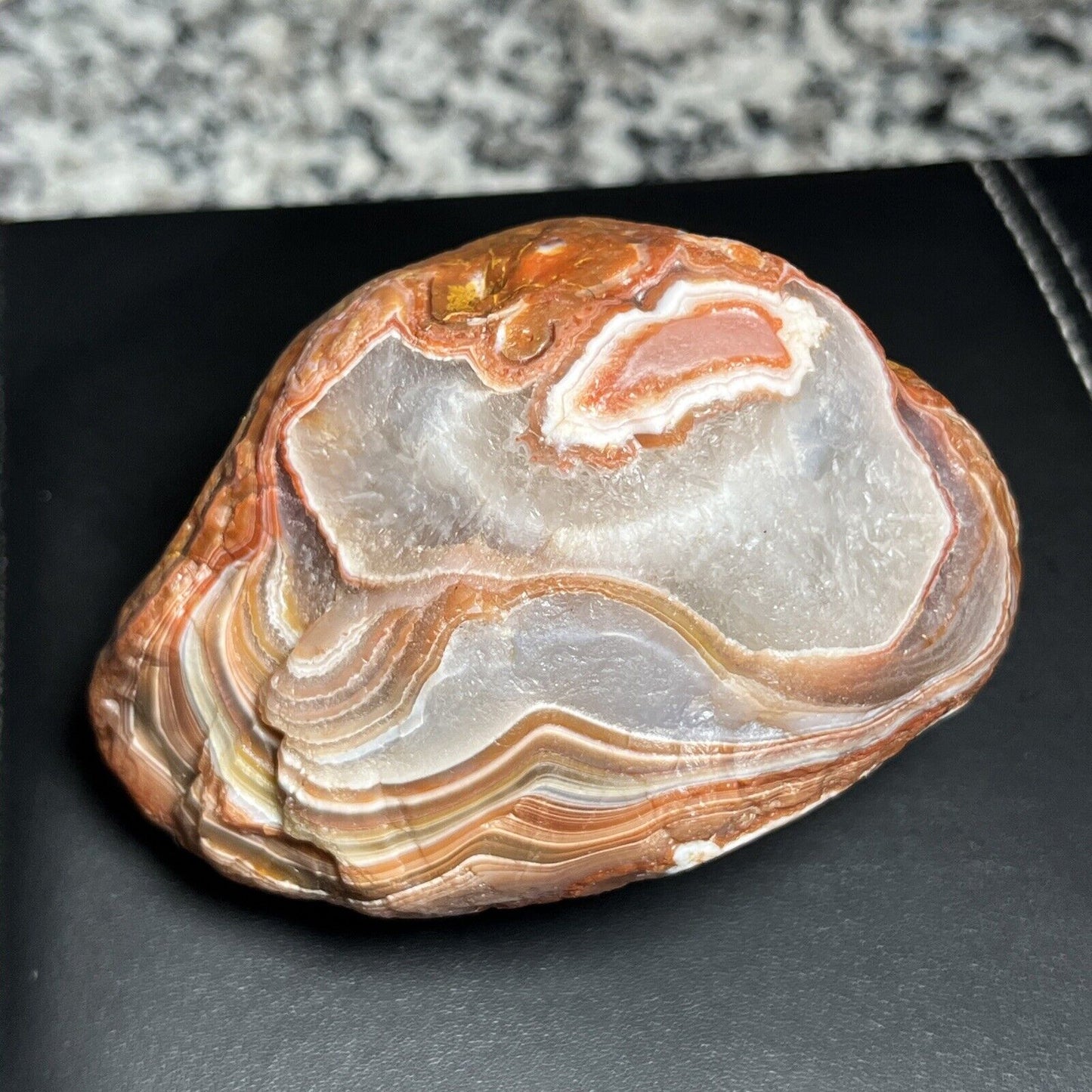 15.6 oz Gorgeous Red & White Floater Lake Superior Agate.