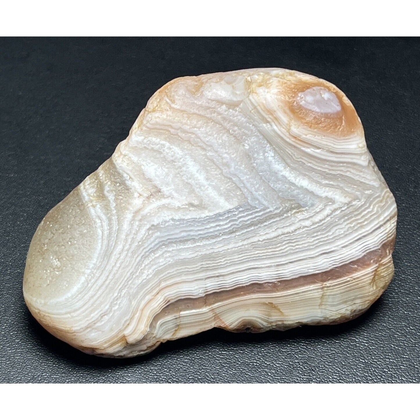 3.6 oz Smooth Well Banded Ghostly Lake Superior Agate.