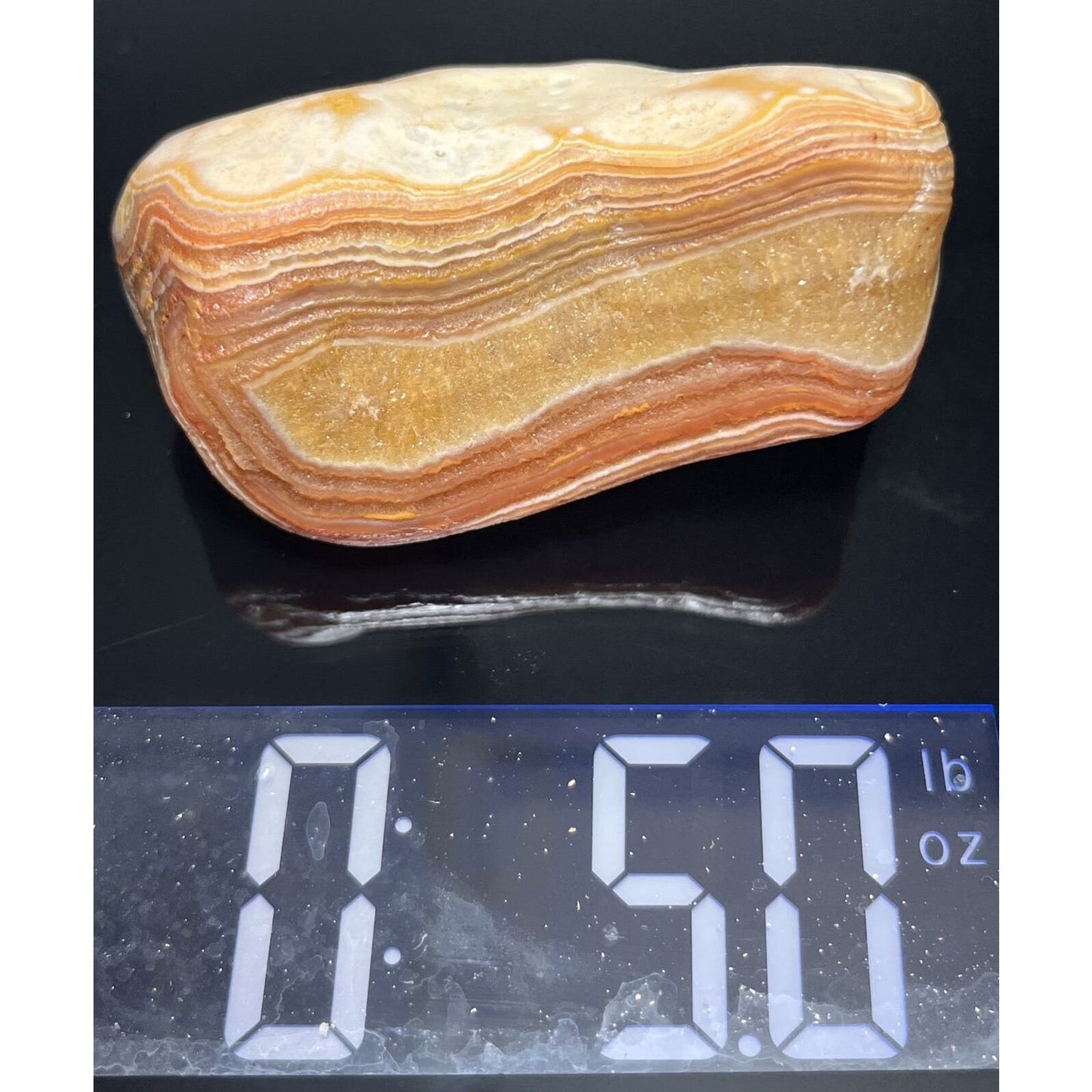 5 oz Smooth Floater/Peeler Lake Superior Agate. Mn State Gemstone.