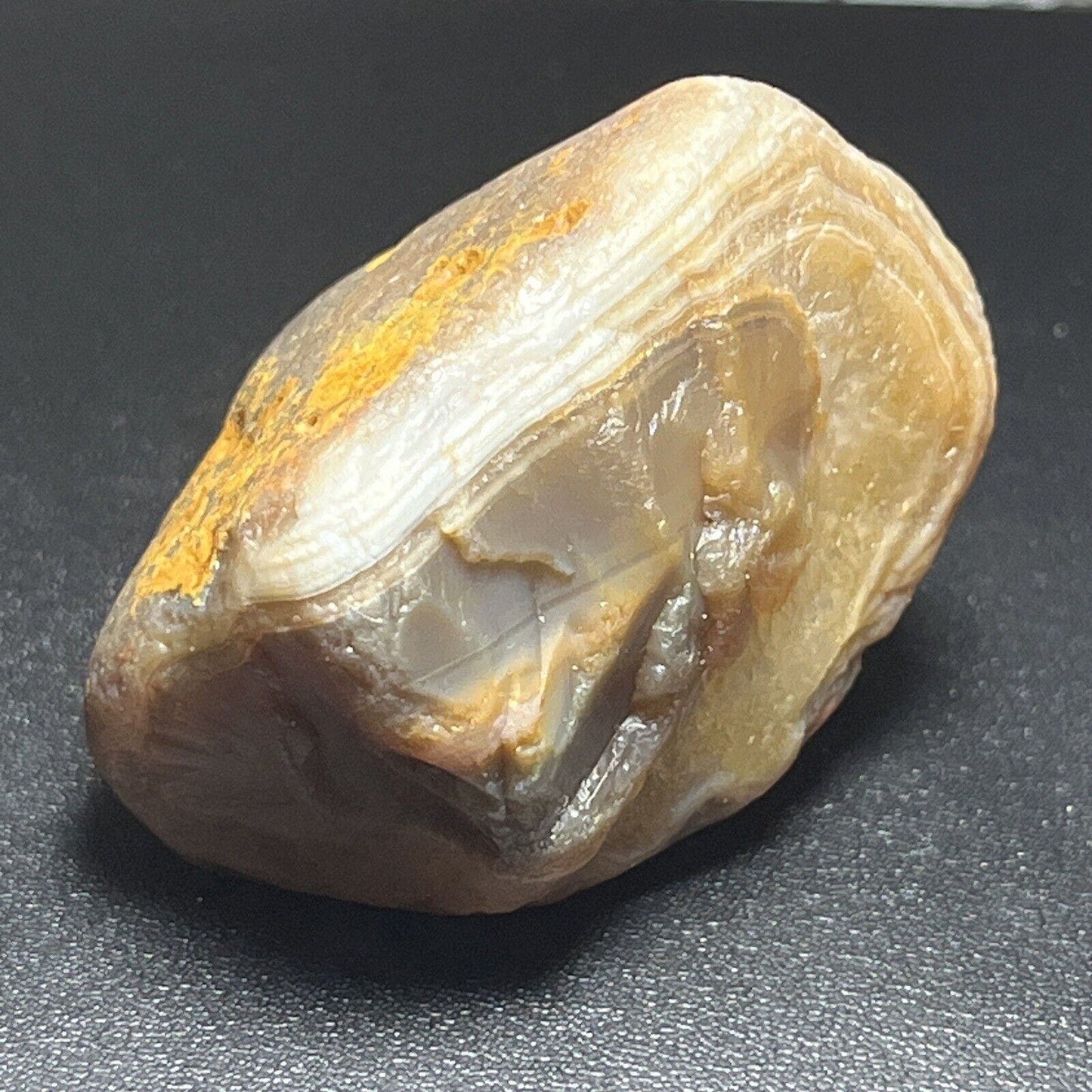 4.2 oz Flame Centered Floater Lake Superior Agate. Mn State Gemstone