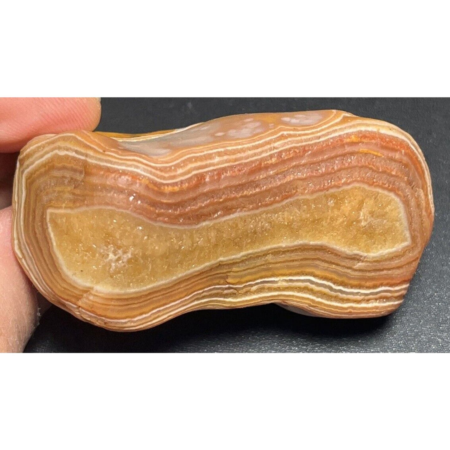 5 oz Smooth Floater/Peeler Lake Superior Agate. Mn State Gemstone.