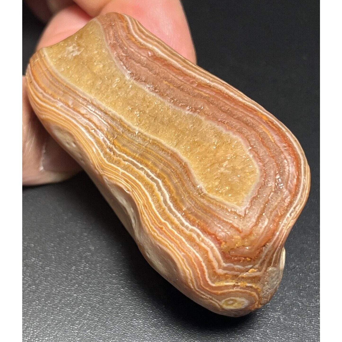 5 oz Smooth Floater/Peeler Lake Superior Agate. Mn State Gemstone.